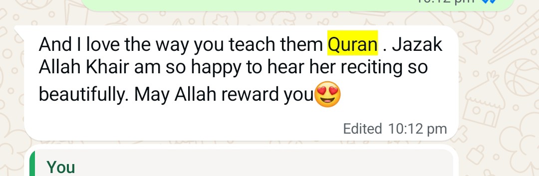 Testimonial from Aysha